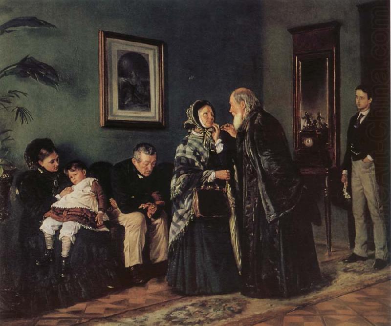 Makovsky, Vladimir In the Doctor-s Wating Room china oil painting image